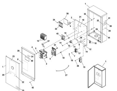 Transfer Switch - Hinged Enclosure Diagram and Parts List for 071048-00  Briggs and Stratton Generator